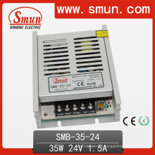 35W 24V Ultra-Thin sola fuente de alimentación de conmutación de salida (SMB-35-24)